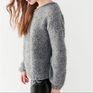 UO Calina Cable Knit Sleeve Sweater